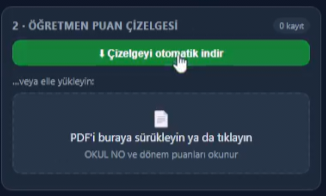 Çizelge otomatik indirme